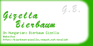 gizella bierbaum business card